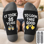 It'S Took Years To Look This Good Birthday Gift For Him Husband Dad Grandpa - Personalized Socks 1