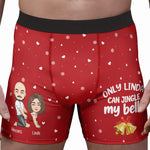 Jingle My Bells Naughty Couple Custom Christmas Gifts For Husband, BF - Personalized Men's Boxer Briefs 2