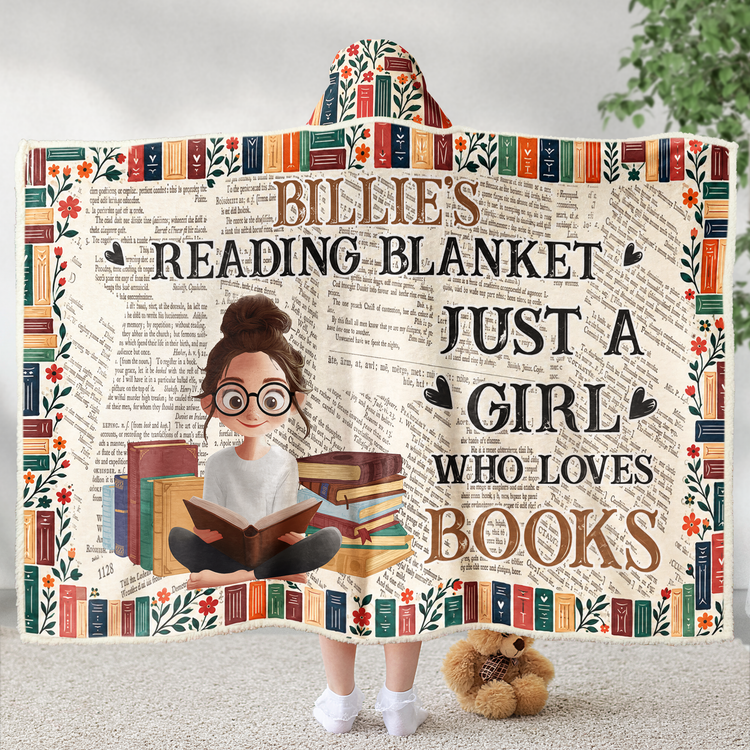 Just A Girl Who Loves Book, Gift For Daughter Granddaughter - Personalized Blanket 1