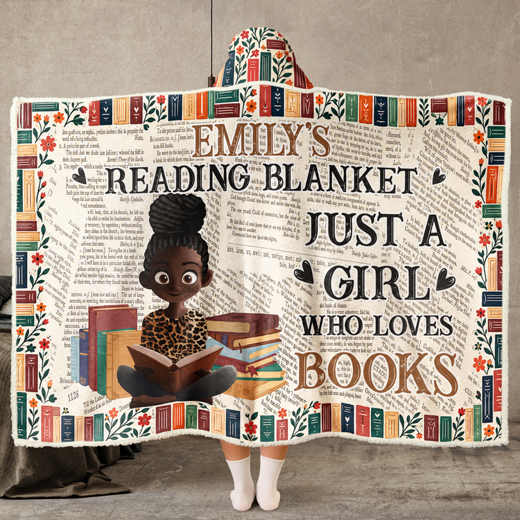 Just A Girl Who Loves Book, Gift For Daughter Granddaughter - Personalized Blanket 2