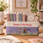 Just A Girl Who Loves Books Gift For Book Lover, Bookworm - Personalized Storage Basket 3