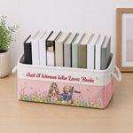 Just A Girl Who Loves Books Gift For Book Lover, Bookworm - Personalized Storage Basket 4