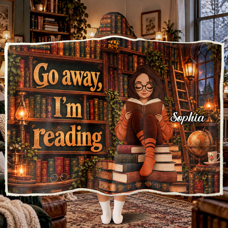 Just A Girl Who Loves Reading Books - Personalized Blanket 2
