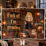 Just A Girl Who Loves Reading Books - Personalized Blanket 3
