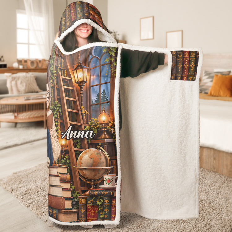 Just A Girl Who Loves Reading Books - Personalized Blanket 4