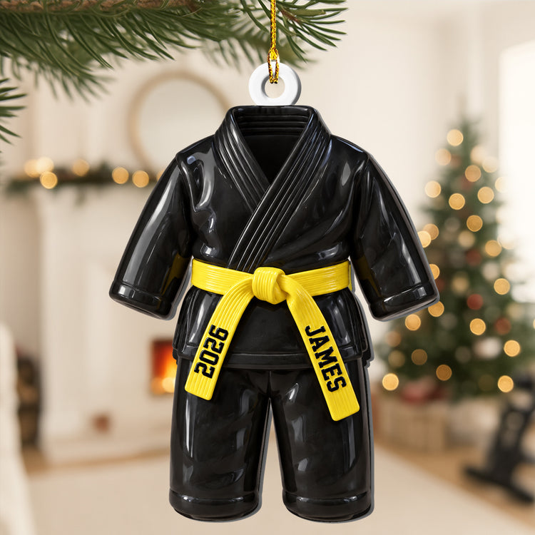 Karate Kid - Custom Name Belt & Name - 3D Printed - Personalized Ornament 3