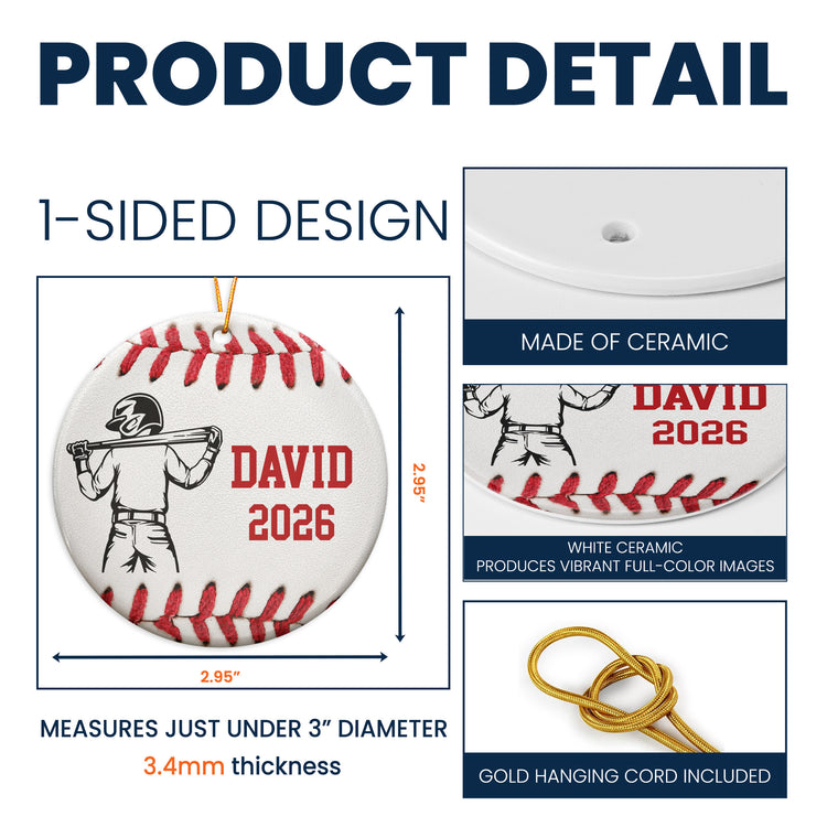 Keepsake Gift For Baseball Softball Lover - Personalized Ornament 7