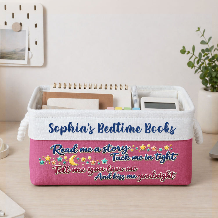 Kid Bedtime Stories - Personalized Storage Basket 3