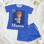 Kid Cartoon Character Toy Box - Personalized Kids Clothing Set 1