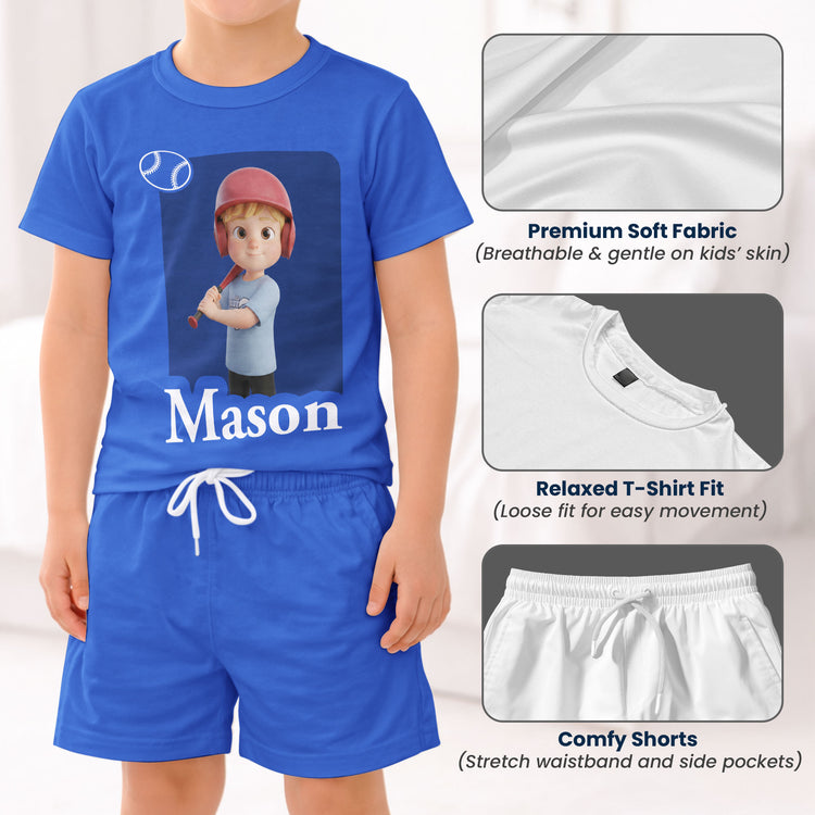 Kid Cartoon Character Toy Box - Personalized Kids Clothing Set 4
