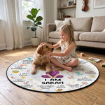 Kid Cartoon Positive Affirmation - Personalized Quilted Mat 4