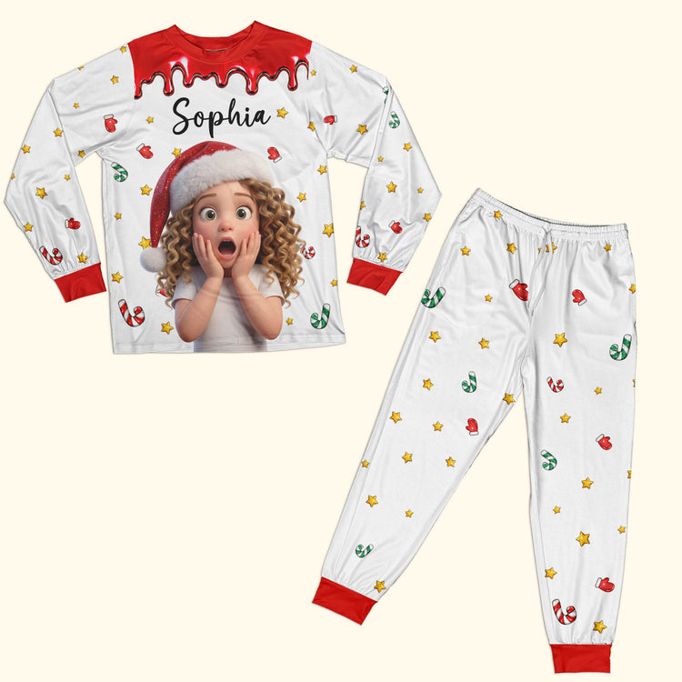 Kid Cartoon Version Christmas - Personalized Pajamas 3