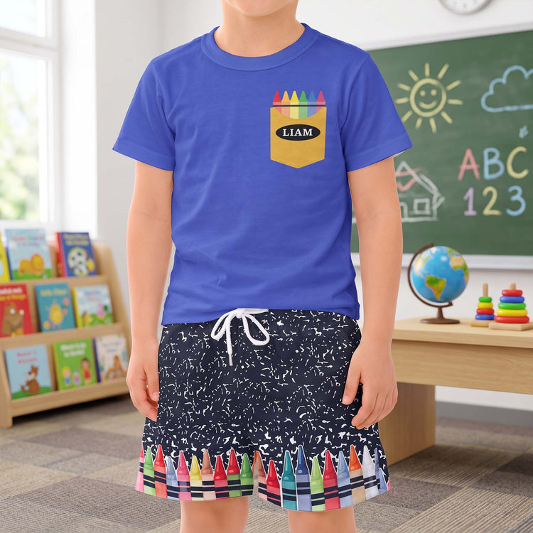 Kid Crayon Design - Personalized Kids Clothing Set 2