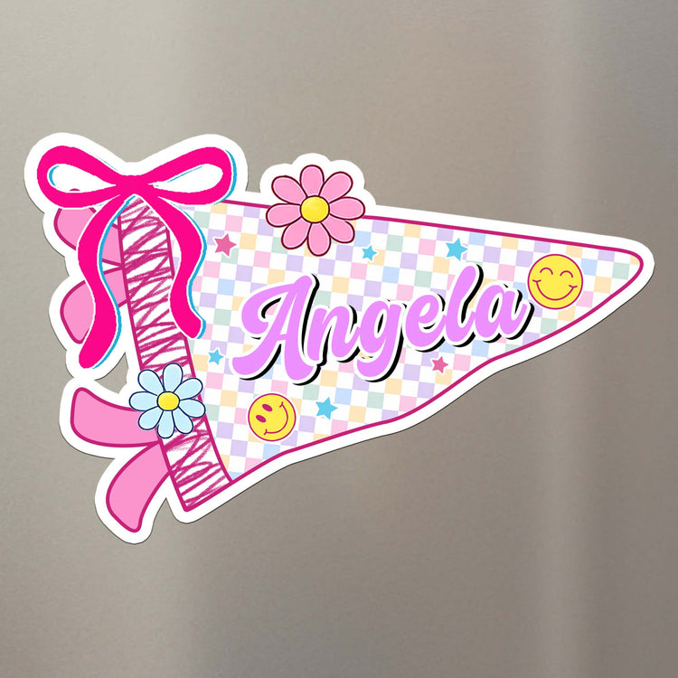 Kid Custom Name Pennant Locker - Personalized Magnet 3