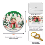 Kid Custom Photo Cartoon Portrait Christmas Heart - Personalized Ornament 5