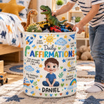 Kid Daily Affirmation Room Decor - Personalized Basket 3