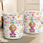 Kid Daily Affirmation Room Decor - Personalized Basket 4