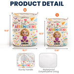 Kid Daily Affirmation Room Decor - Personalized Basket 5