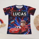 Kid Racing Custom Photo - Personalized Kids Clothing Set 3