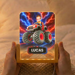 Kid Racing Custom Photo - Personalized Night Light 2