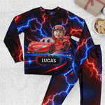 Kid Racing Custom Photo - Personalized Pyjamas 1