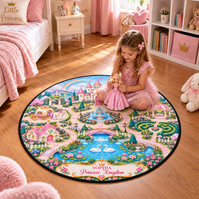 Kids Girl Theme Room Decor - Personalized Quilted Mat