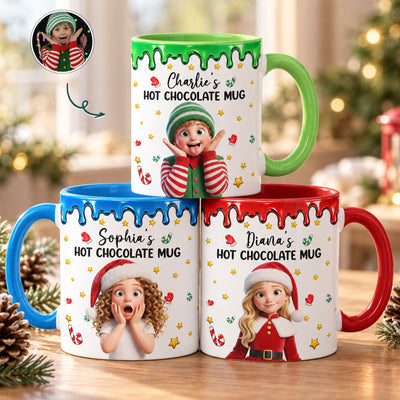 Kid's Hot Chocolate Cartoon Version Christmas - Personalized Mug
