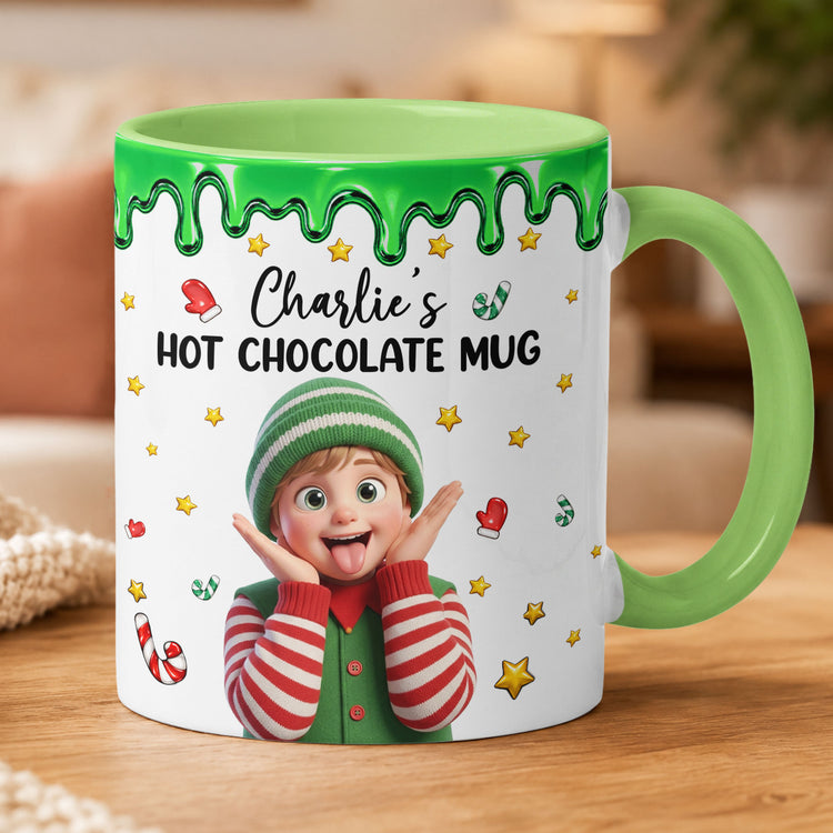 Kid'S Hot Chocolate Cartoon Version Christmas - Personalized Mug 2