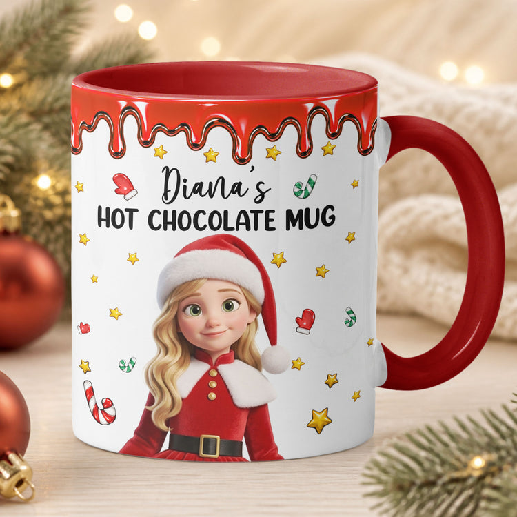 Kid'S Hot Chocolate Cartoon Version Christmas - Personalized Mug 3