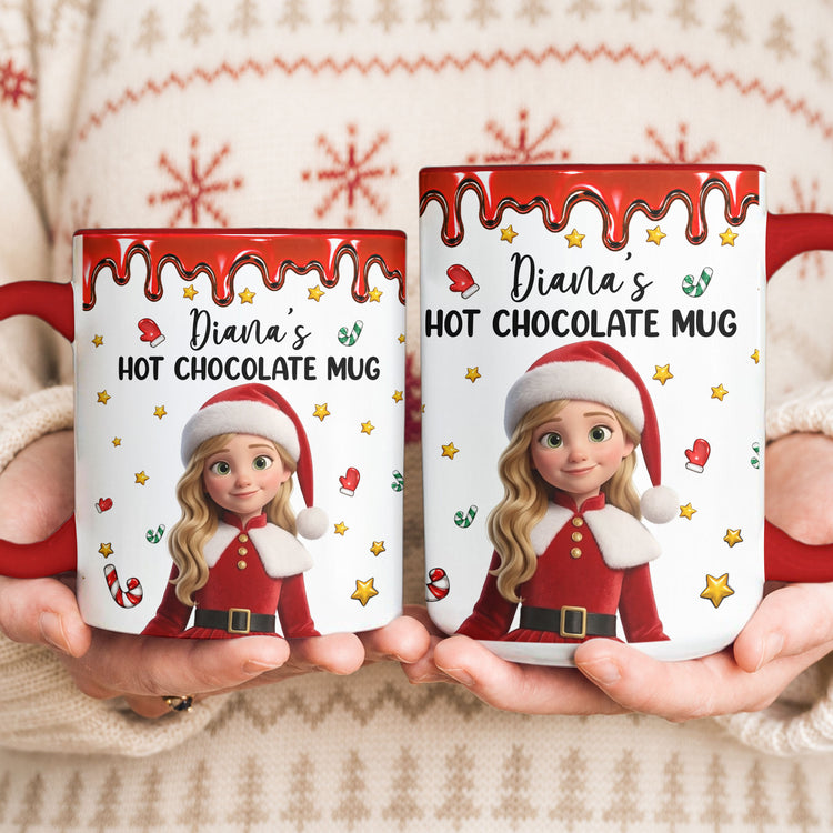 Kid'S Hot Chocolate Cartoon Version Christmas - Personalized Mug 4
