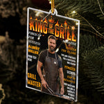 King Of The Grill Magazine Gift For Grill Master - Personalized Ornament 5