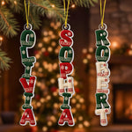 Knitted Pattern Custom Name Christmas Family Keepsake Gift - Personalized Ornament 1