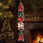 Knitted Pattern Custom Name Christmas Family Keepsake Gift - Personalized Ornament 3