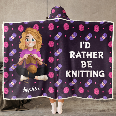 Knitting Funny Quote Gift For Knitting Lover - Personalized Blanket