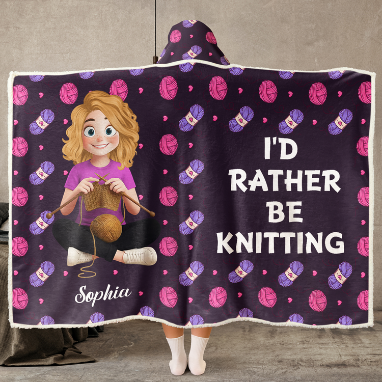 Knitting Funny Quote Gift For Knitting Lover - Personalized Blanket 1