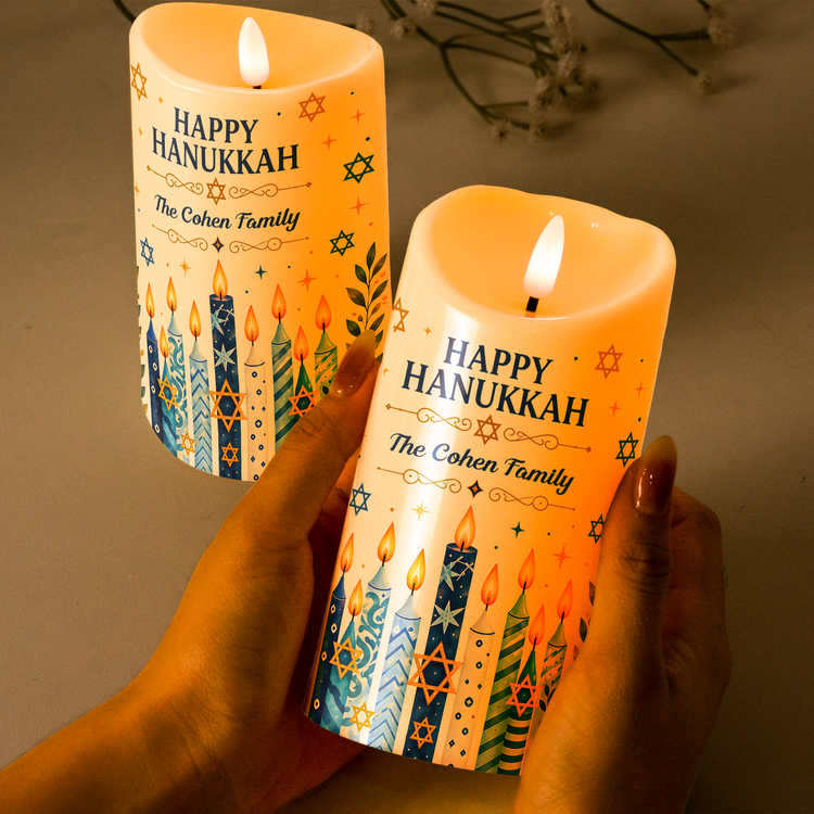 Led Candle Lights For Hanukkah Decoration - Personalized Candle 3