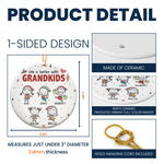Life Is Better With Grandkids Doodle Christmas - Personalized Ornament 5