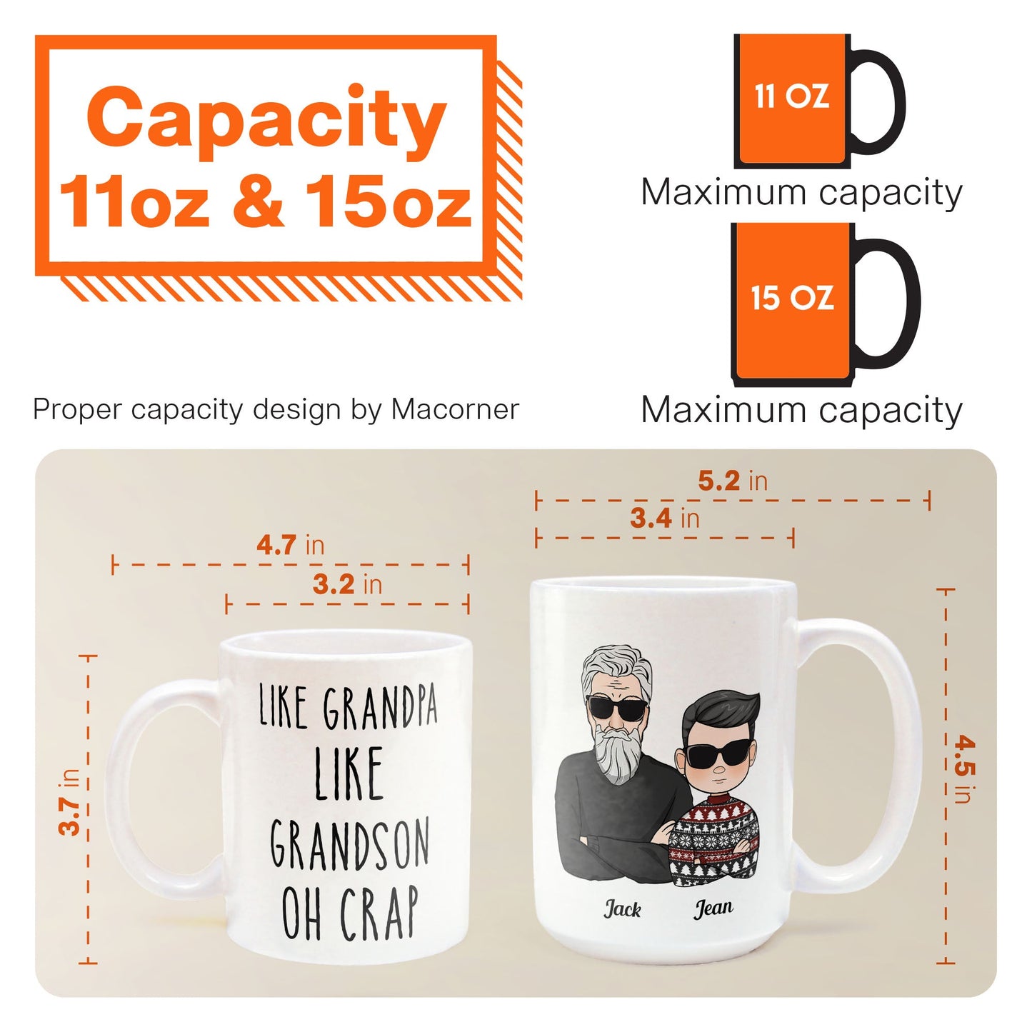 Like Grandparents Like Grandchildren Oh Crap - Personalized Mug