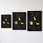 Long Distance Always Under The Same Style Foil Printed Wall Art - Personalized Poster 5