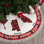 Long Distance Family Christmas Decoration - Personalized Tree Skirt 3