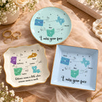 Long Distance Gift For Best Friends, Bff, Sisters - Personalized Jewelry Dish 1