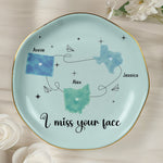 Long Distance Gift For Best Friends, Bff, Sisters - Personalized Jewelry Dish 3