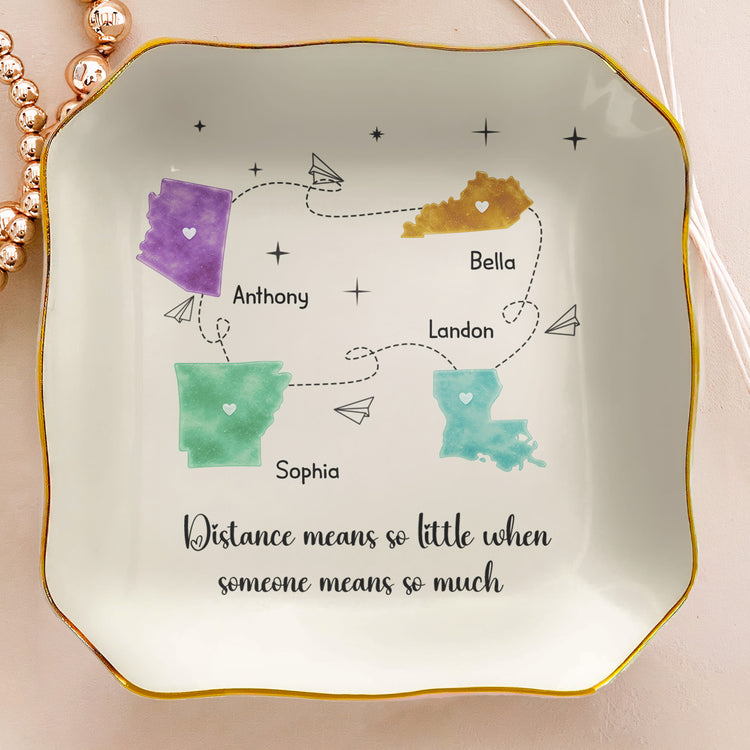 Long Distance Gift For Best Friends, Bff, Sisters - Personalized Jewelry Dish 4