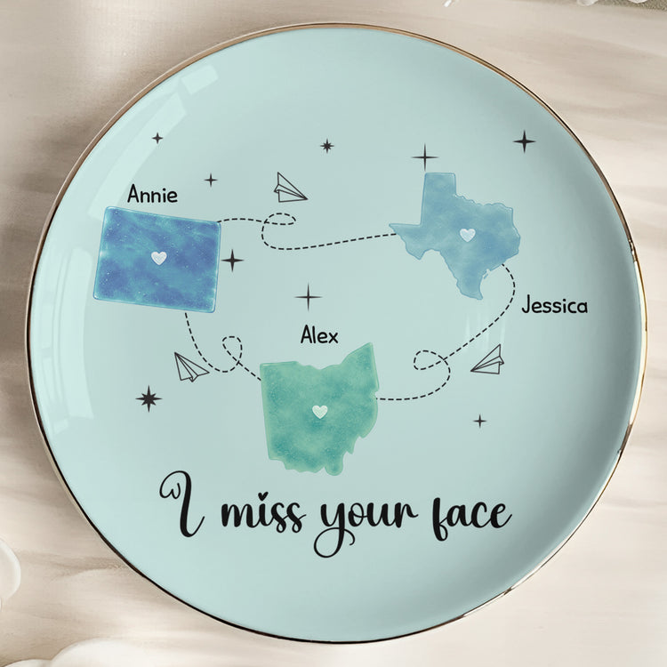 Long Distance Gift For Best Friends, Bff, Sisters - Personalized Jewelry Dish 5