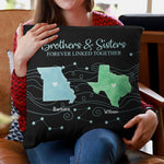 Long Distance Gift For Sisters, Family, Brothers - Personalized Pillow 3