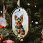 Loss Of Pet Gifts Custom Photo Oil Painting - Personalized Ornament 2