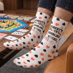 Lucky Gambling Socks, Lucky Pocker Socks - Custom Name & Style - Personalized Socks 5