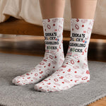 Lucky Gambling Socks, Lucky Pocker Socks - Custom Name & Style - Personalized Socks 7