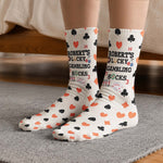 Lucky Gambling Socks, Lucky Pocker Socks - Custom Name & Style - Personalized Socks 9