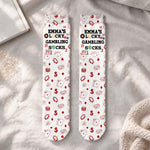 Lucky Gambling Socks, Lucky Pocker Socks - Custom Name & Style - Personalized Socks 11